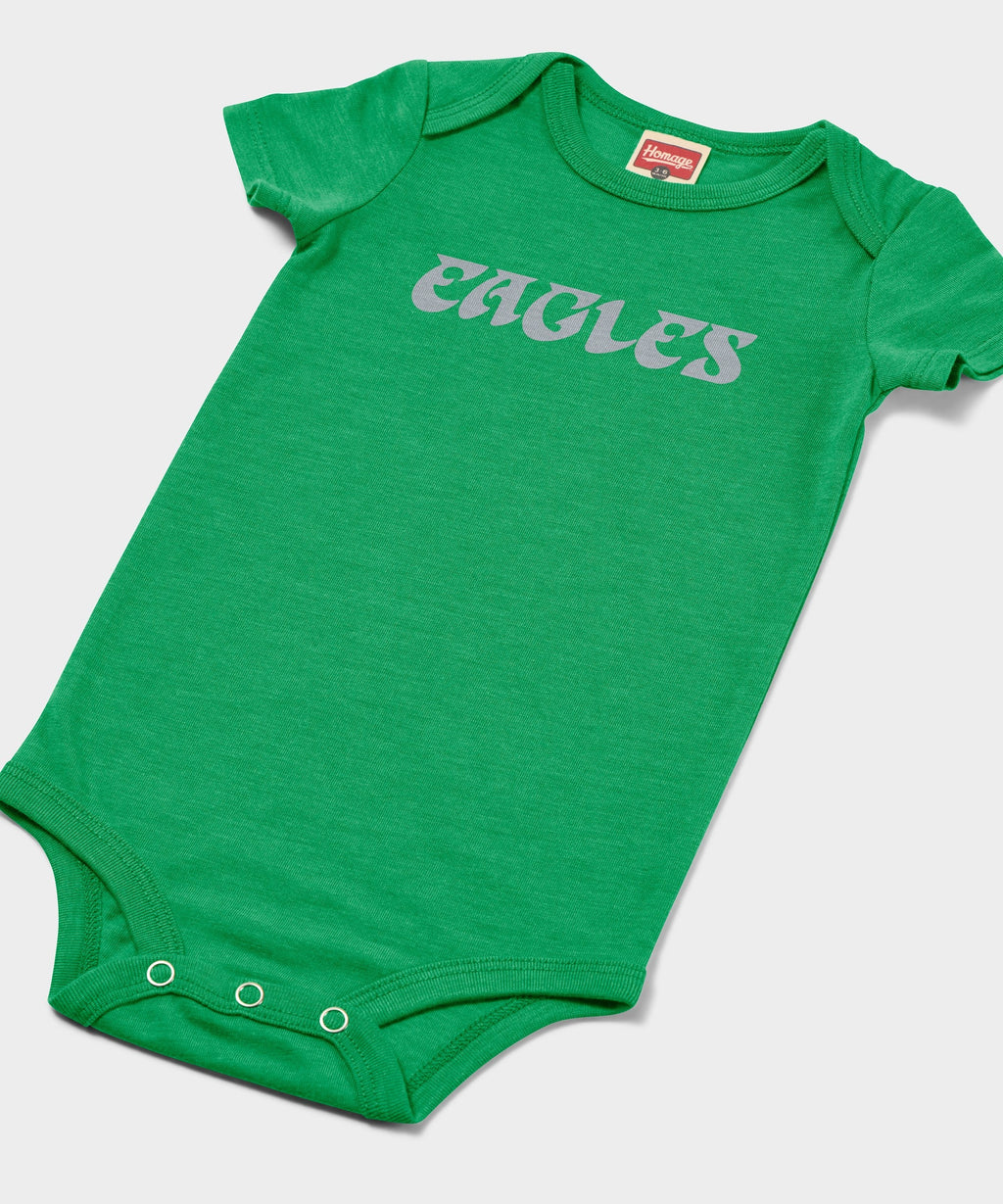 Philadelphia Eagles Wordmark '73 Baby One Piece