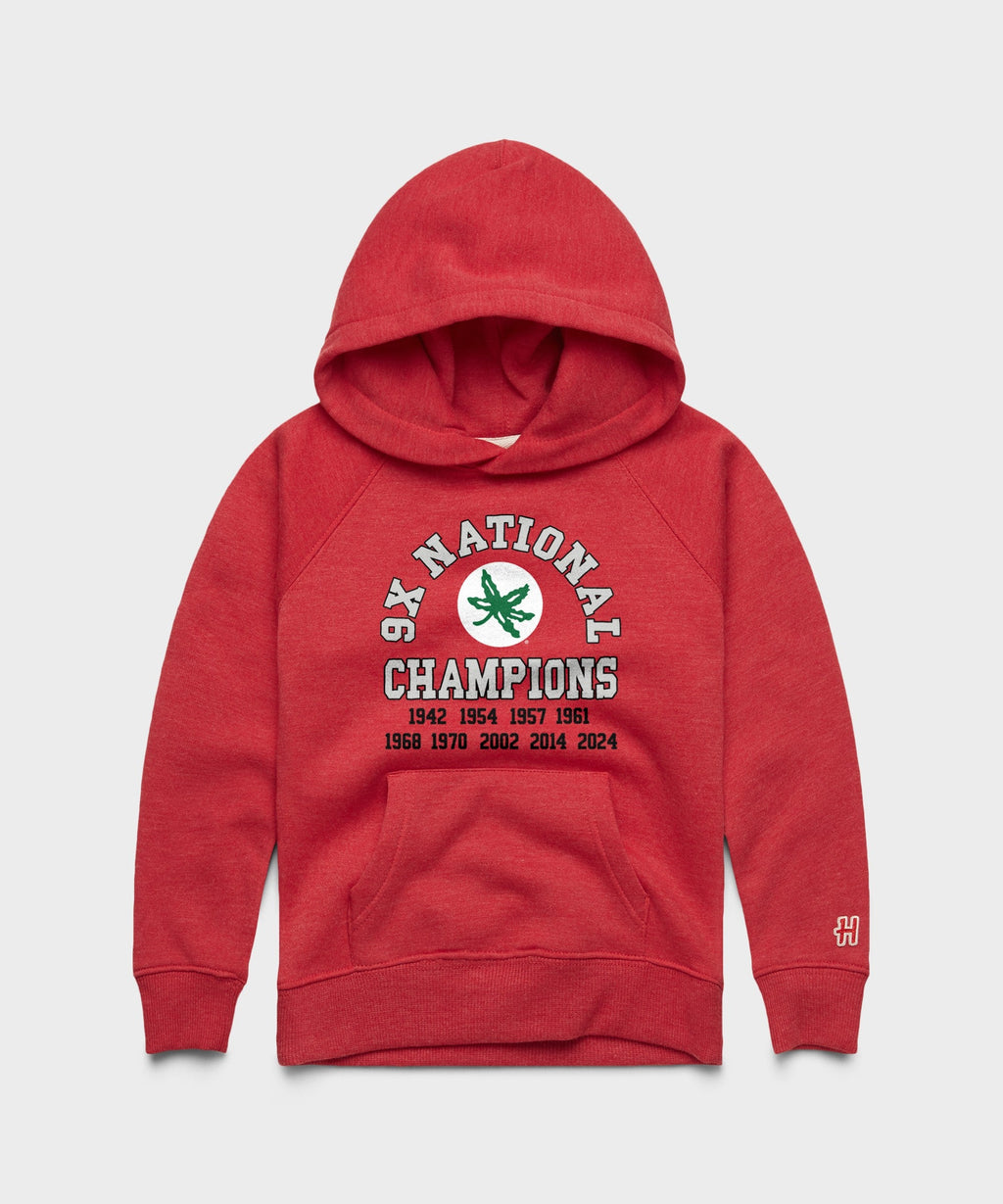 Youth Ohio State 9X National Champions Hoodie product image 1
